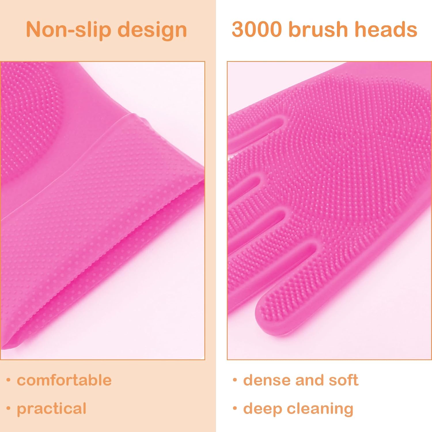 KFX-7331005 Durable Pet Grooming Gloves with Enhanced Five Finger Design for Cats and Dogs