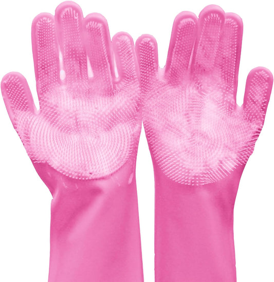 KFX-7331005 Durable Pet Grooming Gloves with Enhanced Five Finger Design for Cats and Dogs