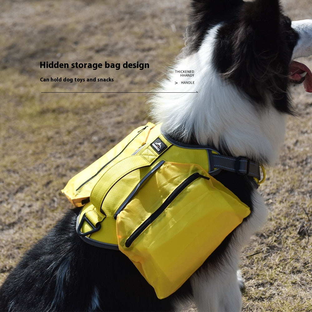 KFX-7332157 Reflective Breathable Oxford Cloth Pet Harness – Explosion-Proof Design in Yellow, Orange, and Gray