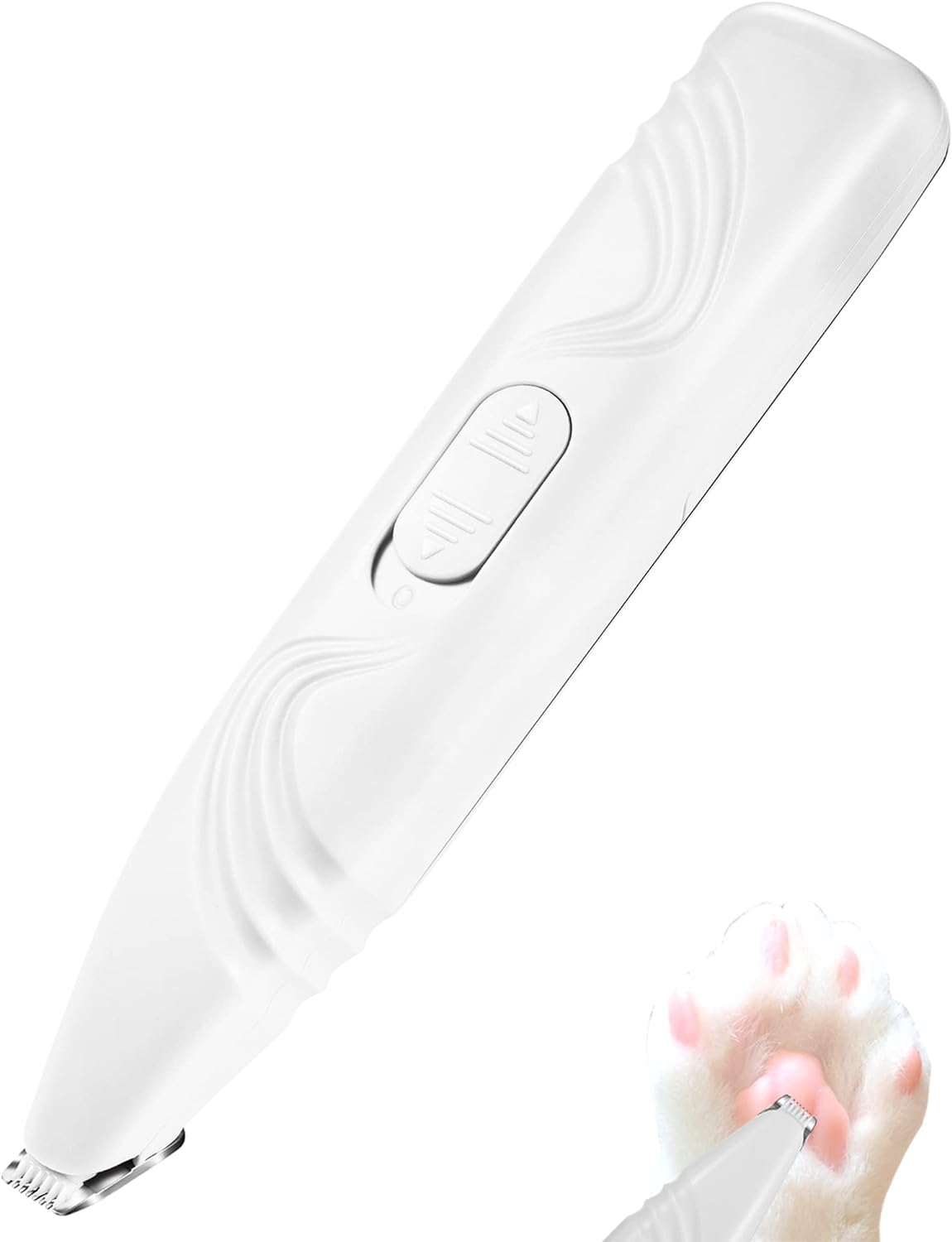 KFX-7332797 Cordless Electric Dog Paw Trimmer for Small Pets - Low Noise Grooming Clippers for Face, Eyes, Ears, and Rump