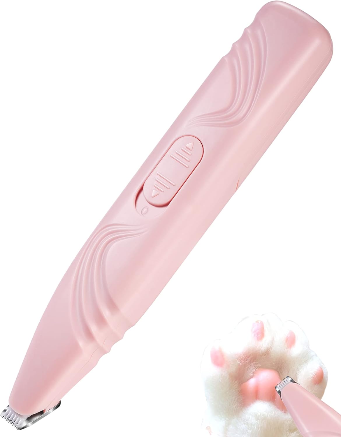 KFX-7332797 Cordless Electric Dog Paw Trimmer for Small Pets - Low Noise Grooming Clippers for Face, Eyes, Ears, and Rump