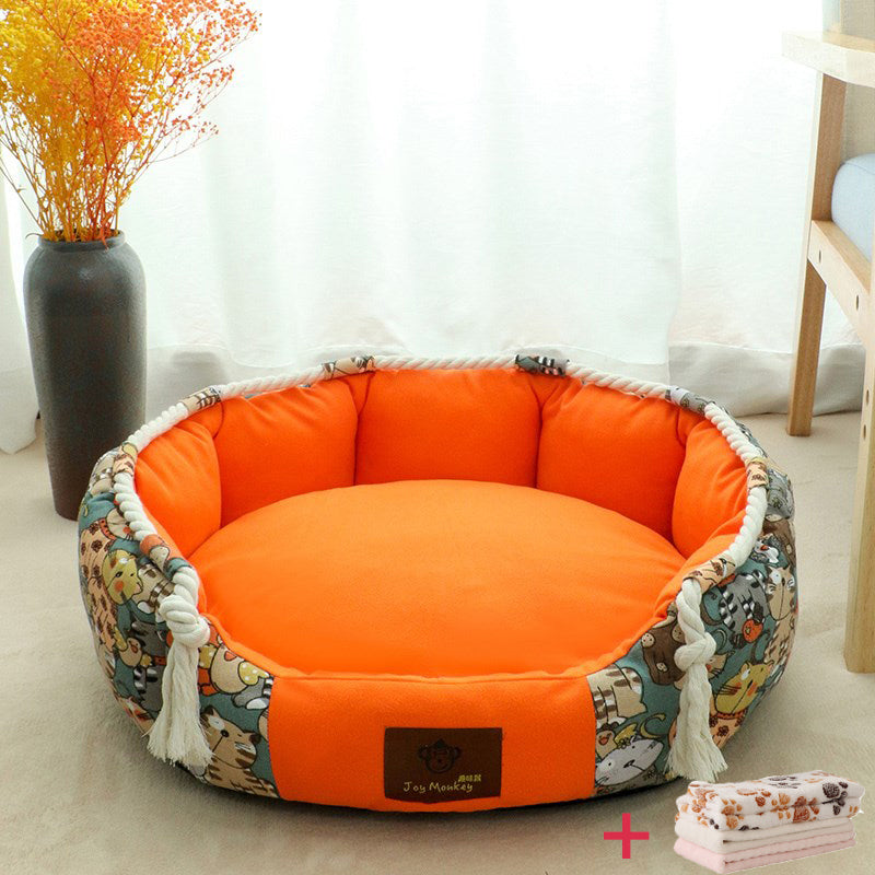KFX-7333565 Large Removable and Washable Pet Kennel Bed for Dogs – Warm and Comfortable Options Available
