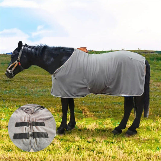 KFX-7335101 Warm Flannel Horsecloth for Winter Mosquito and Insect Protection - 180x180 cm