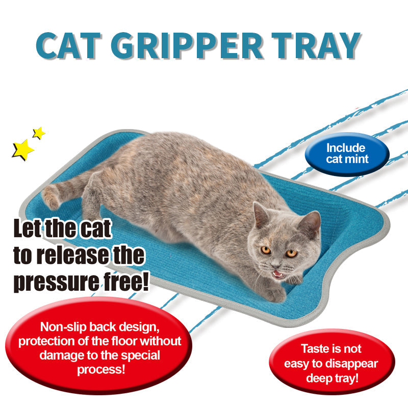 KFX-7335485 Durable Square Cat Scratching Board with Non-Slip Base and Catnip Included