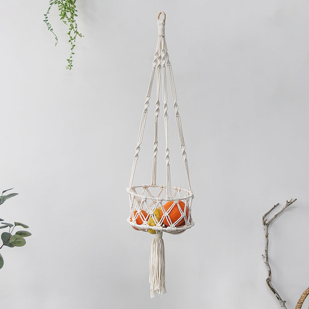 KFX-7339325 Woven Cotton Rope Hanging Cat Litter Basket with Various Sizes and Styles
