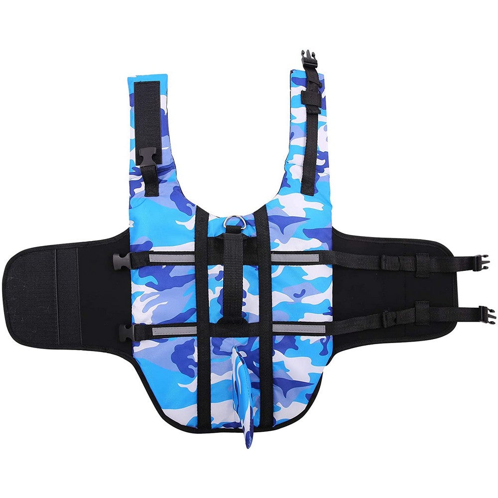 KFX-7339453 Lifesaving Pet Swimming Suit in Camouflage for Dogs - Available in Various Sizes