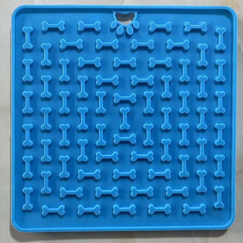 KFX-7341245 Silicone Licking Mat for Dogs - Pet Slow Feeder Safe Edible Material, Multiple Colors Available