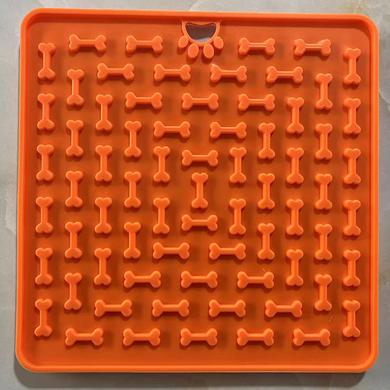 KFX-7341245 Silicone Licking Mat for Dogs - Pet Slow Feeder Safe Edible Material, Multiple Colors Available