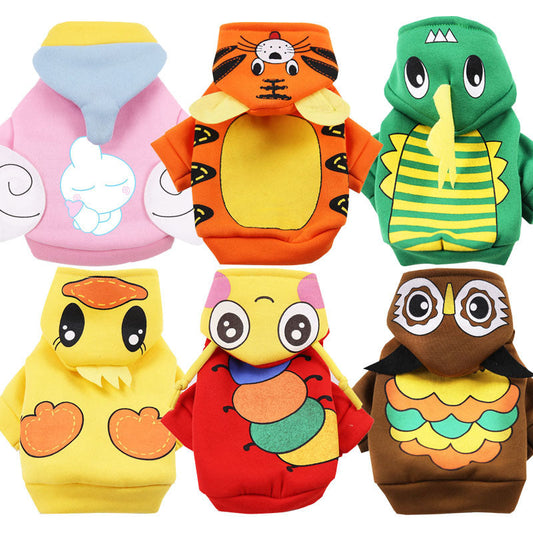 KFX-7341629 Cute Cartoon Dog Hoodie for Autumn and Winter - Soft Polyester Fiber, Stylish Design, Various Sizes Available