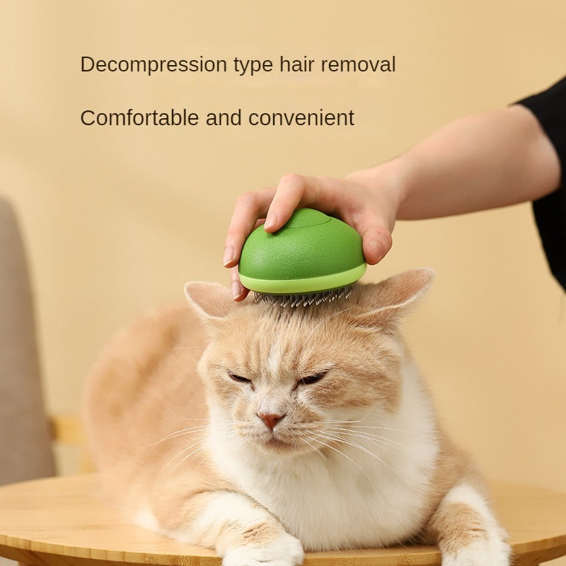 KFX-7342525 Pet Hair Removal Comb for Cats and Dogs - Silicone and Needle Comb Disc, Compact Size