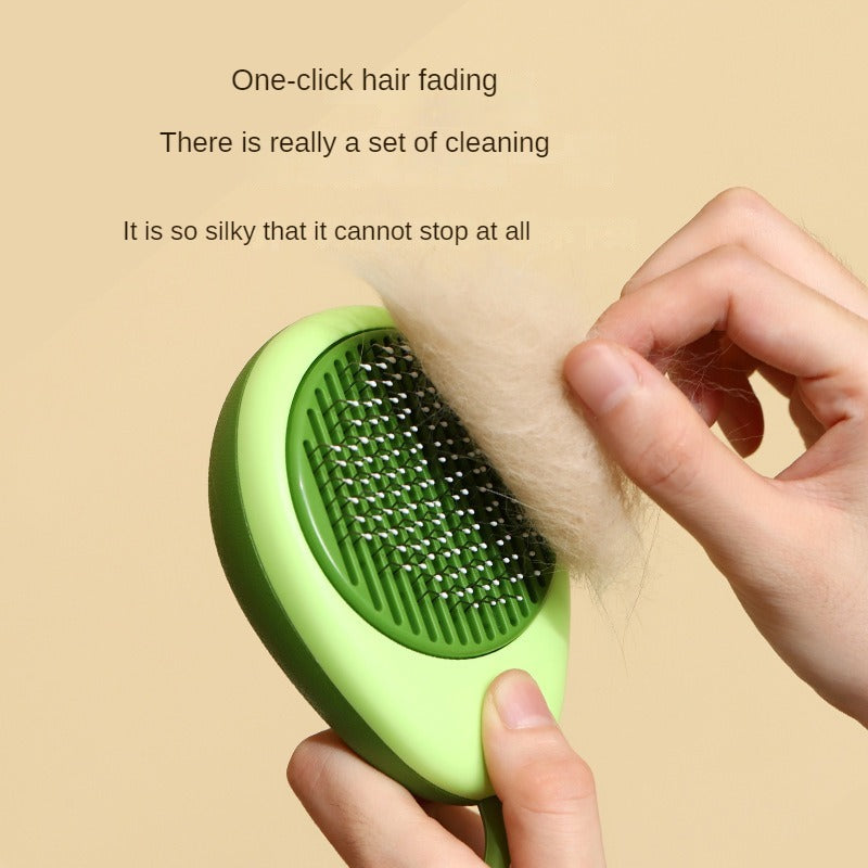 KFX-7342525 Pet Hair Removal Comb for Cats and Dogs - Silicone and Needle Comb Disc, Compact Size