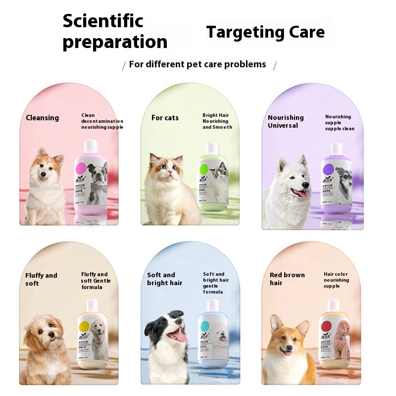 KFX-7342909 Pet Shower Gel 510ml - Deodorizing Cat Shampoo for White, Red, Brown, and Sensitive Skin