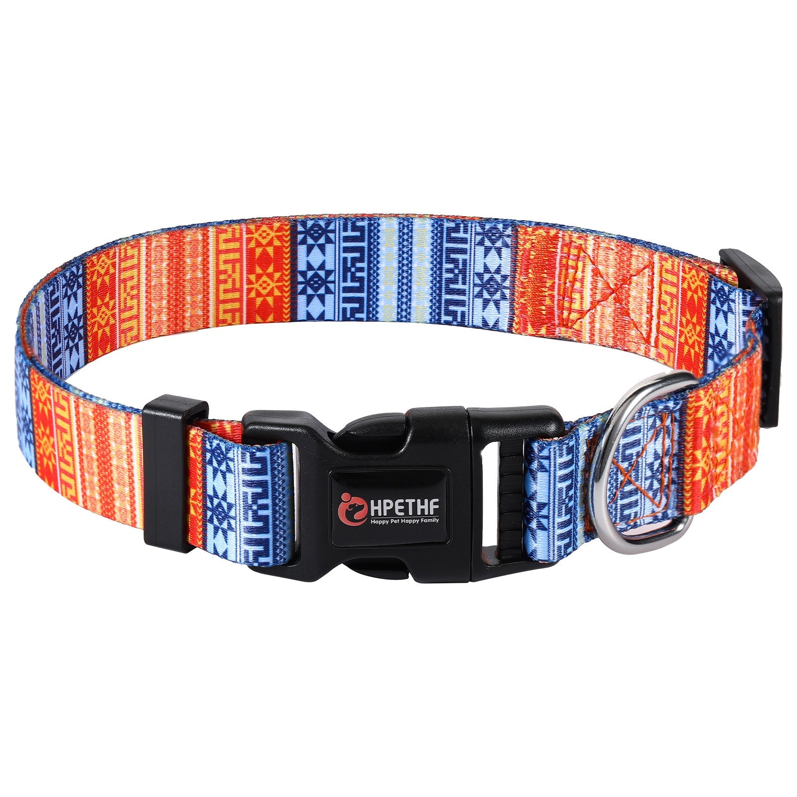 KFX-7343037 Adjustable Nylon Pet Collar with Digital Printing Design