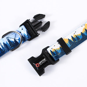 KFX-7343037 Adjustable Nylon Pet Collar with Digital Printing Design