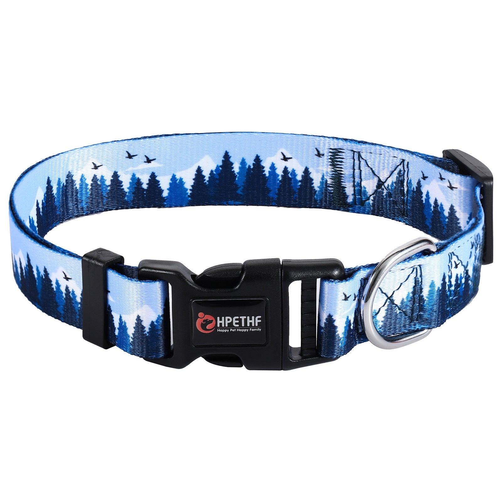 KFX-7343037 Adjustable Nylon Pet Collar with Digital Printing Design