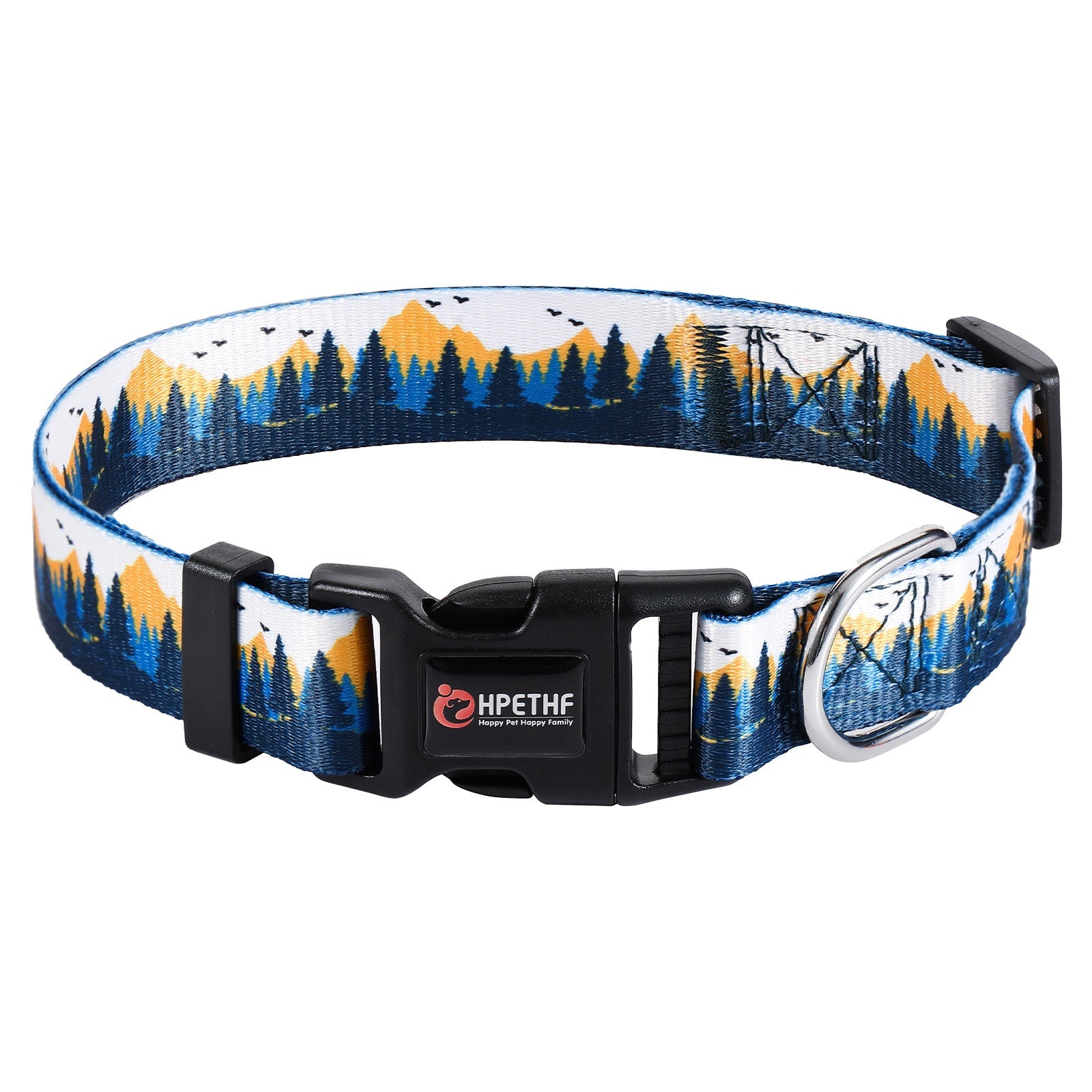 KFX-7343037 Adjustable Nylon Pet Collar with Digital Printing Design