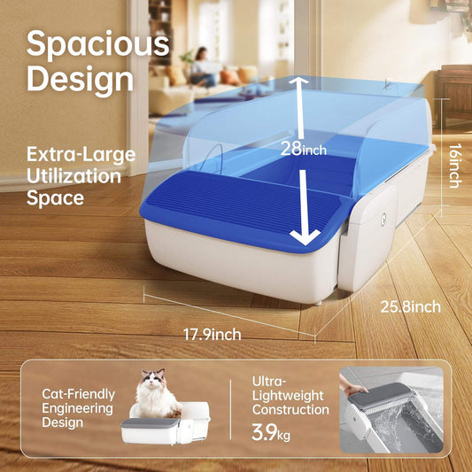 KFX-7346493 Self-Cleaning Automatic Cat Litter Box with Smart Features for Easy Waste Management