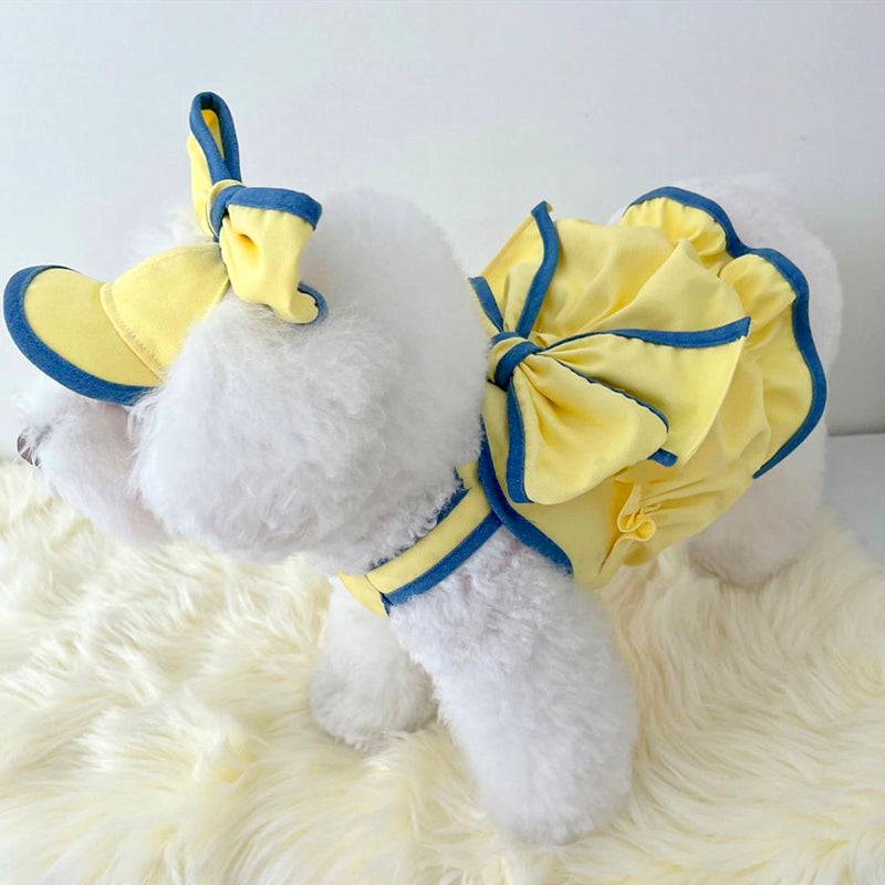 KFX-7347389 Charming Pet Skirts for Small Dogs – Stylish Yellow & Pink Options in Multiple Sizes