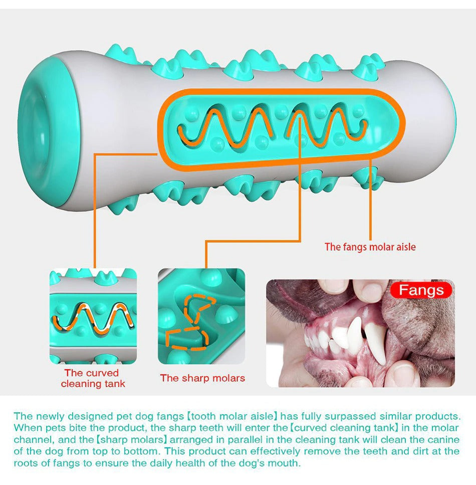 KFX-7348285 Durable TPR Dog Chew Toy with Toothbrush Design for Medium & Large Breeds - Safe and Effective Teeth Cleaning