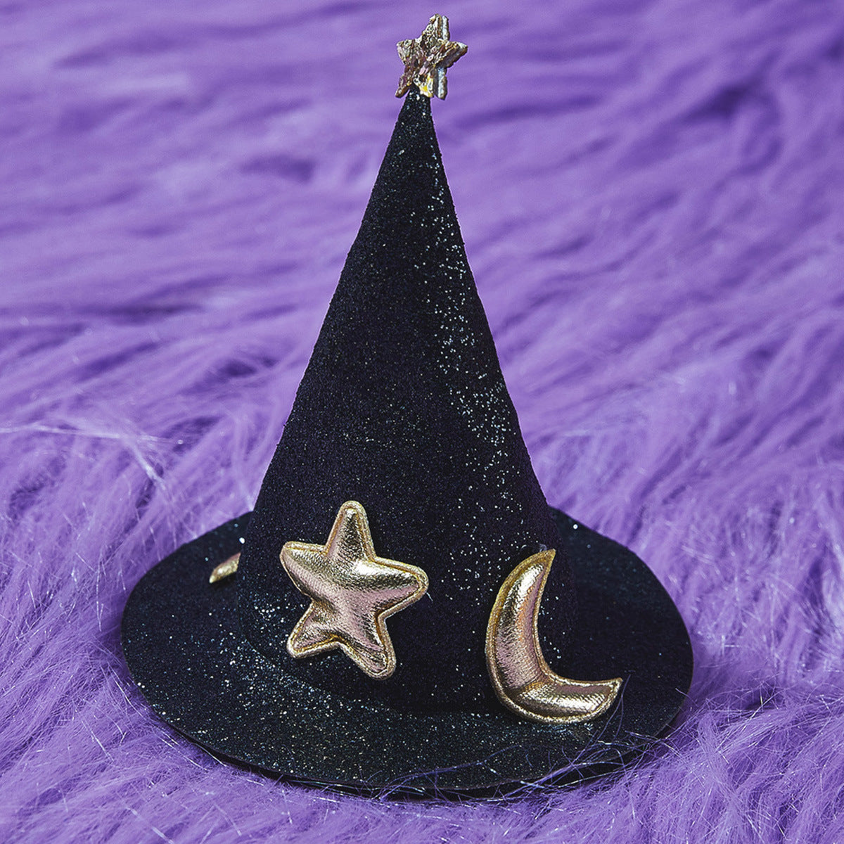 KFX-7349181 Halloween and Christmas Pet Hairpin Hats - Witch Hat and Santa Style Accessories