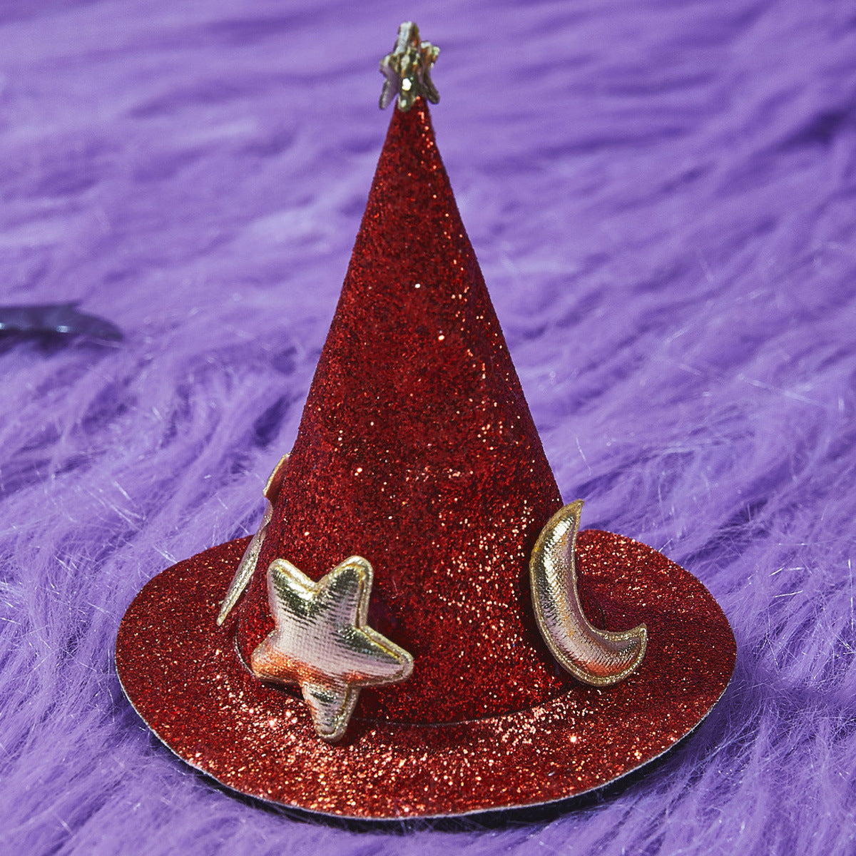 KFX-7349181 Halloween and Christmas Pet Hairpin Hats - Witch Hat and Santa Style Accessories