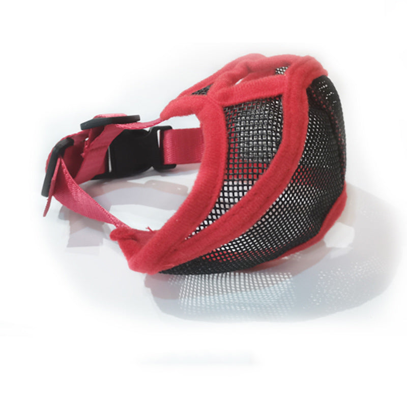KFX-7350461 Short-Mouthed Dog Nylon Mouth Cover - Adjustable Size Options in Black, Red, Green