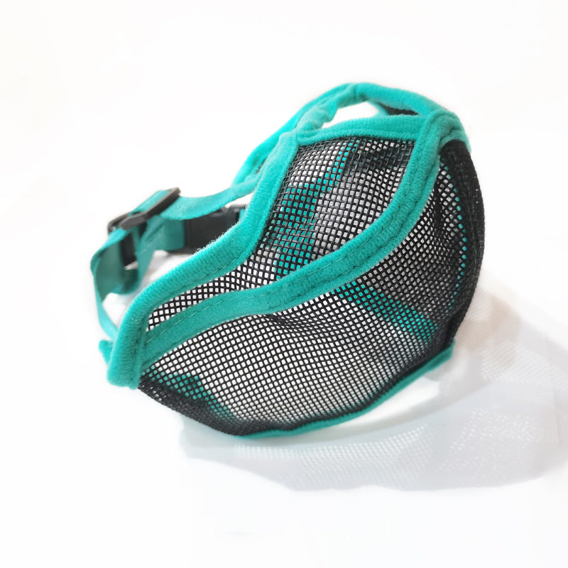 KFX-7350461 Short-Mouthed Dog Nylon Mouth Cover - Adjustable Size Options in Black, Red, Green
