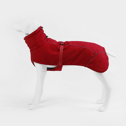 KFX-7351357 Soft Warm Reflective Padded Dog Jacket - Cotton and Linen Blend, Multiple Sizes and Colors