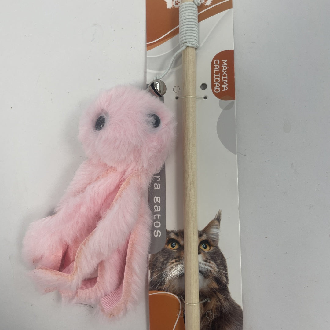KFX-7351613 Small Octopus Plush Cat Toy for Interactive Play and Fun