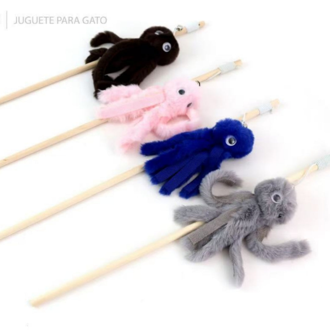 KFX-7351613 Small Octopus Plush Cat Toy for Interactive Play and Fun