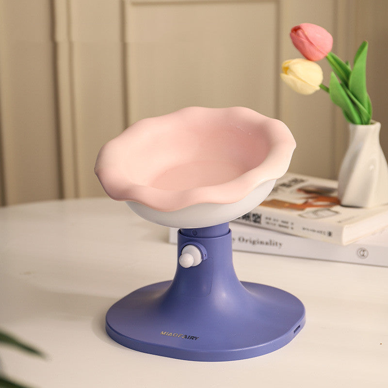 KFX-7352765 Adjustable Ceramic Cat Feeding Bowl - Multiple Colors Available