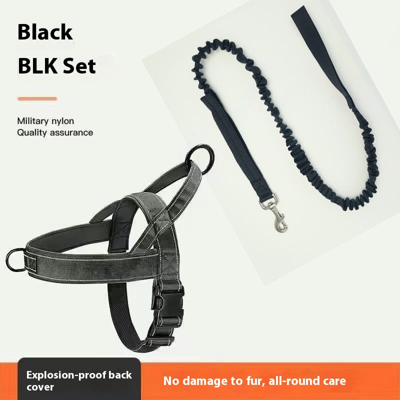 KFX-7355837 Dog Breast Strap Vest with Optional Hand Holding Rope for Medium to Large Pets