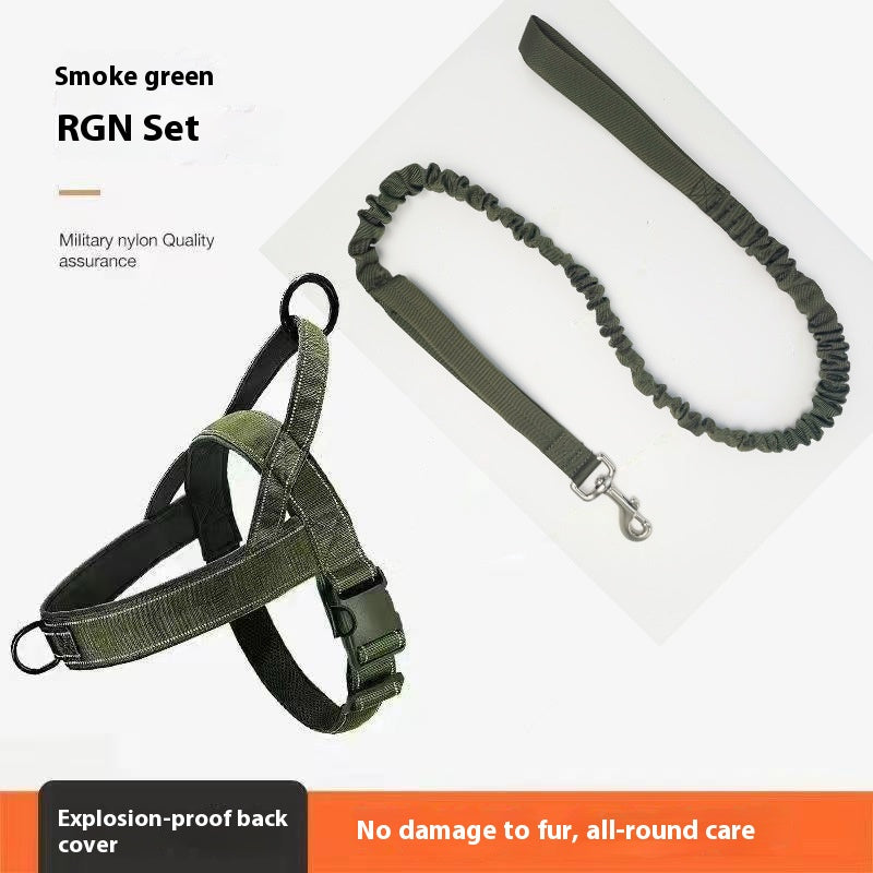 KFX-7355837 Dog Breast Strap Vest with Optional Hand Holding Rope for Medium to Large Pets
