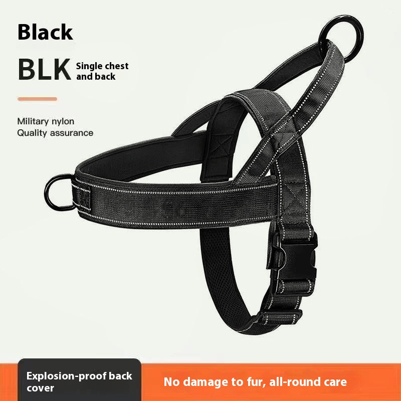 KFX-7355837 Dog Breast Strap Vest with Optional Hand Holding Rope for Medium to Large Pets