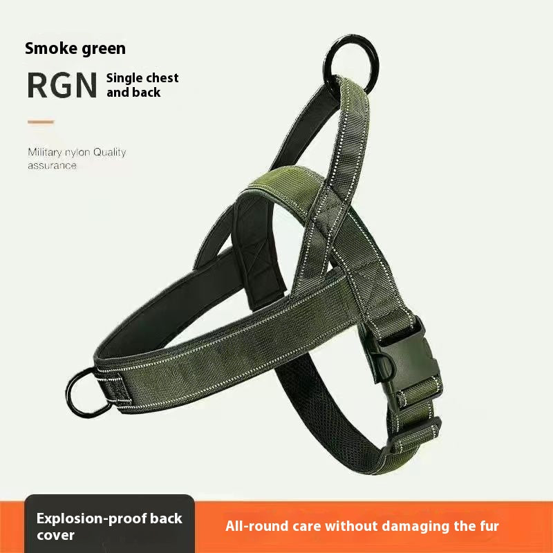 KFX-7355837 Dog Breast Strap Vest with Optional Hand Holding Rope for Medium to Large Pets