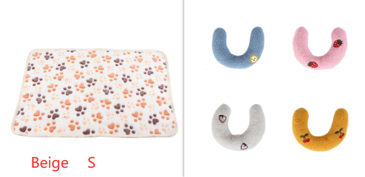 KFX-7358397 Cozy Coral Fleece Dog Blanket for All Sizes - S, M, L, XL Options