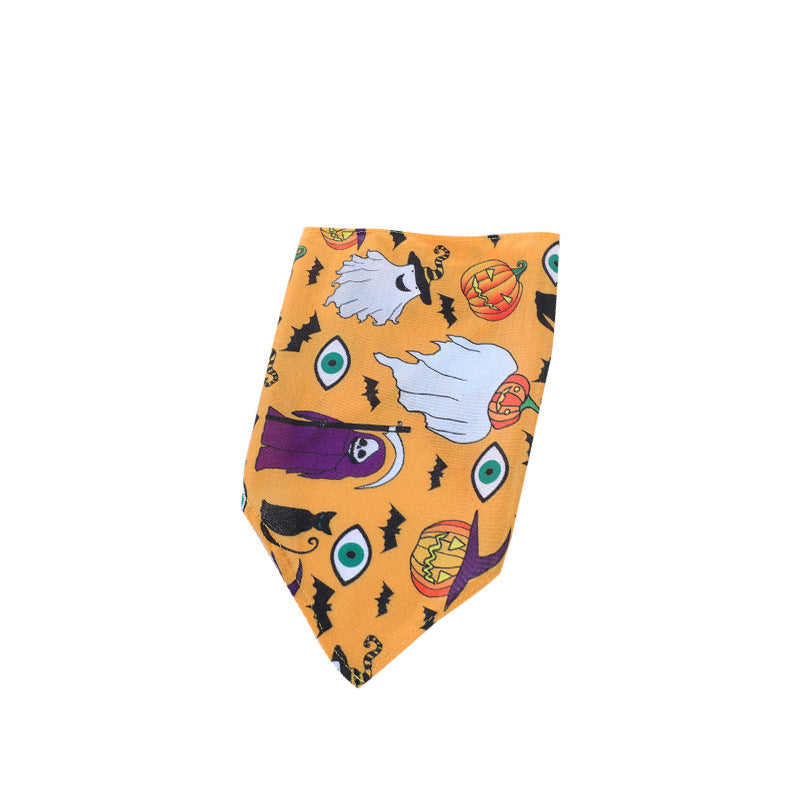 KFX-7358909 Funny Pattern Pumpkin Head Grim Reaper Scarf for Small Dogs