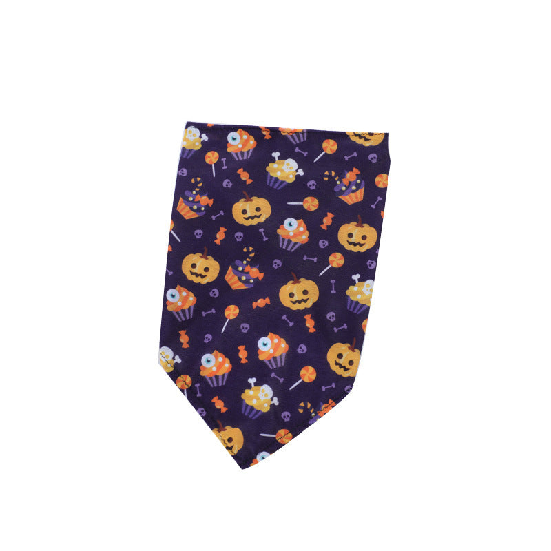 KFX-7358909 Funny Pattern Pumpkin Head Grim Reaper Scarf for Small Dogs