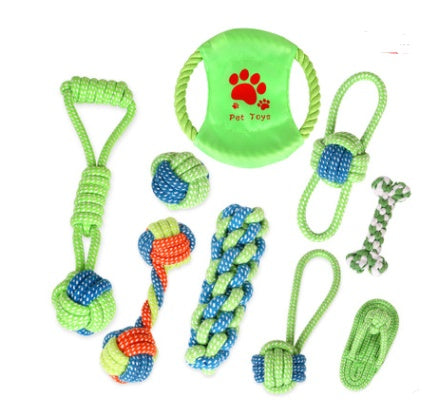 KFX-7362109 Cotton Rope Knot Toy Set for Dogs and Cats - 7 or 9 Pieces