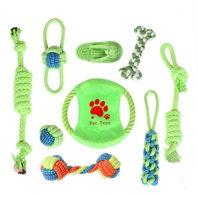 KFX-7362109 Cotton Rope Knot Toy Set for Dogs and Cats - 7 or 9 Pieces