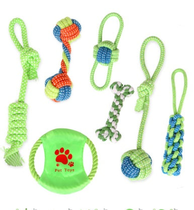 KFX-7362109 Cotton Rope Knot Toy Set for Dogs and Cats - 7 or 9 Pieces