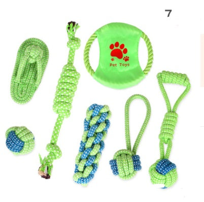 KFX-7362109 Cotton Rope Knot Toy Set for Dogs and Cats - 7 or 9 Pieces
