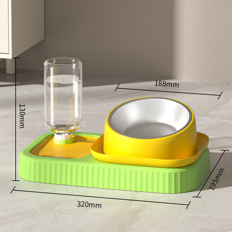 KFX-7362493 Automatic Anti-Overturning Pet Food and Water Bowl Set in Various Colors