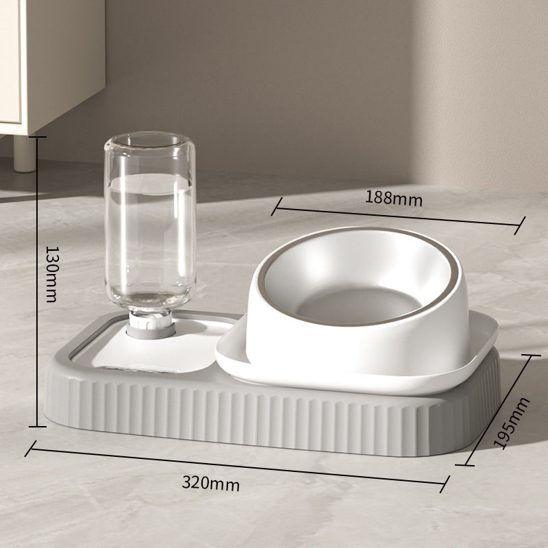 KFX-7362493 Automatic Anti-Overturning Pet Food and Water Bowl Set in Various Colors
