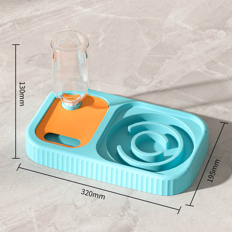 KFX-7362493 Automatic Anti-Overturning Pet Food and Water Bowl Set in Various Colors