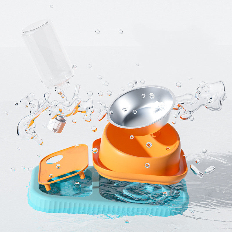 KFX-7362493 Automatic Anti-Overturning Pet Food and Water Bowl Set in Various Colors