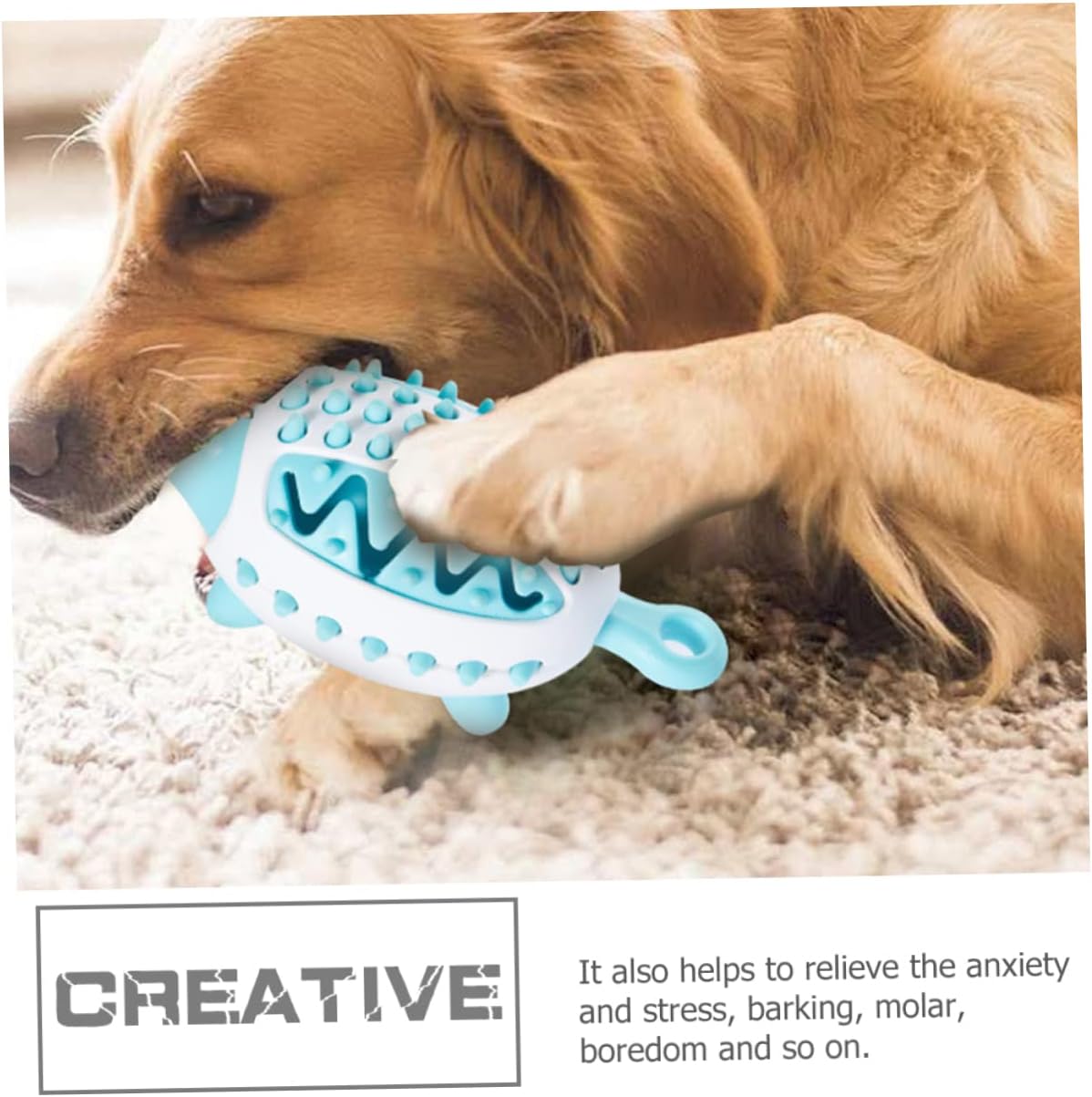 KFX-7363773 Wear-Resistant Interactive Dog Toy with Treat Dispensing and Squeaky Features