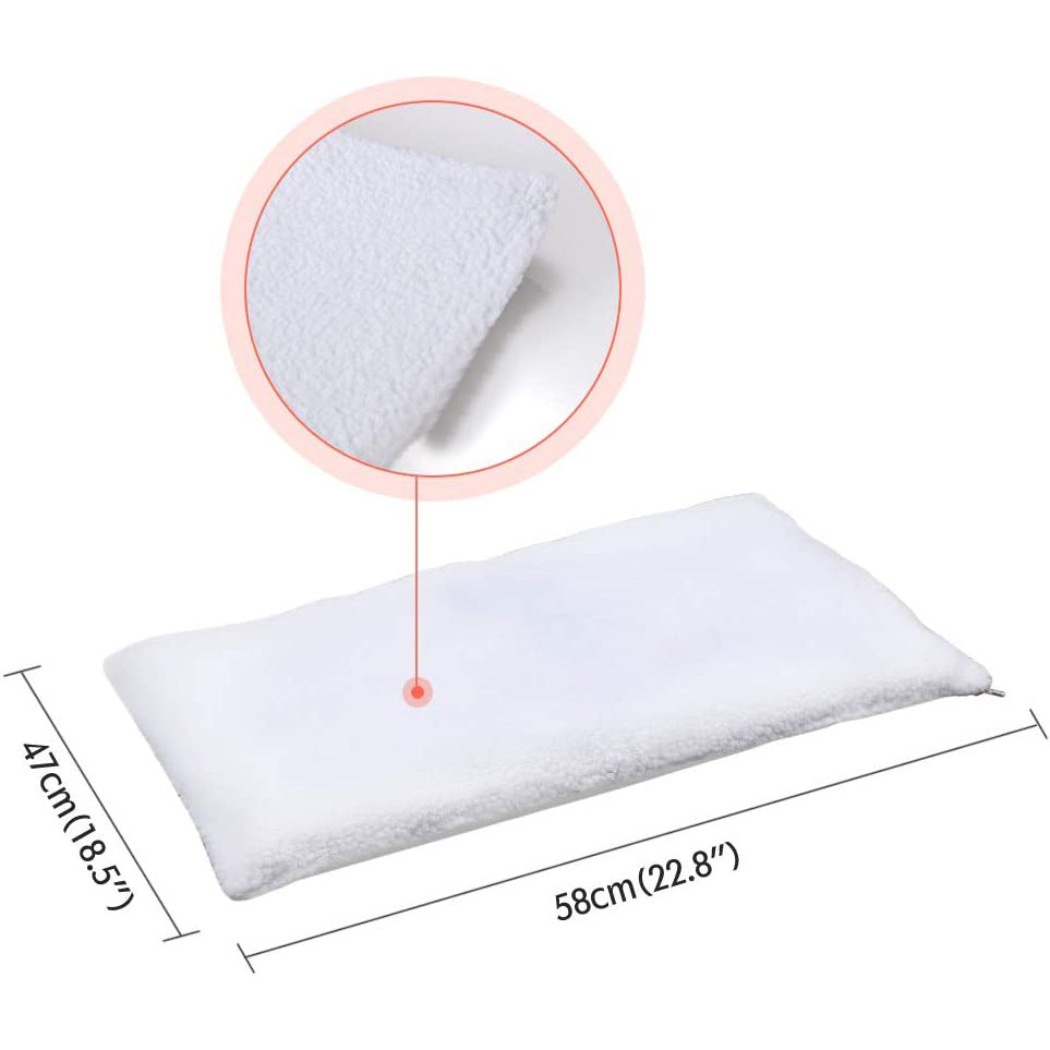 KFX-7366333 Self-Heating Pet Bed Cushion with Berber Fleece, 60x45CM, for Dogs and Cats
