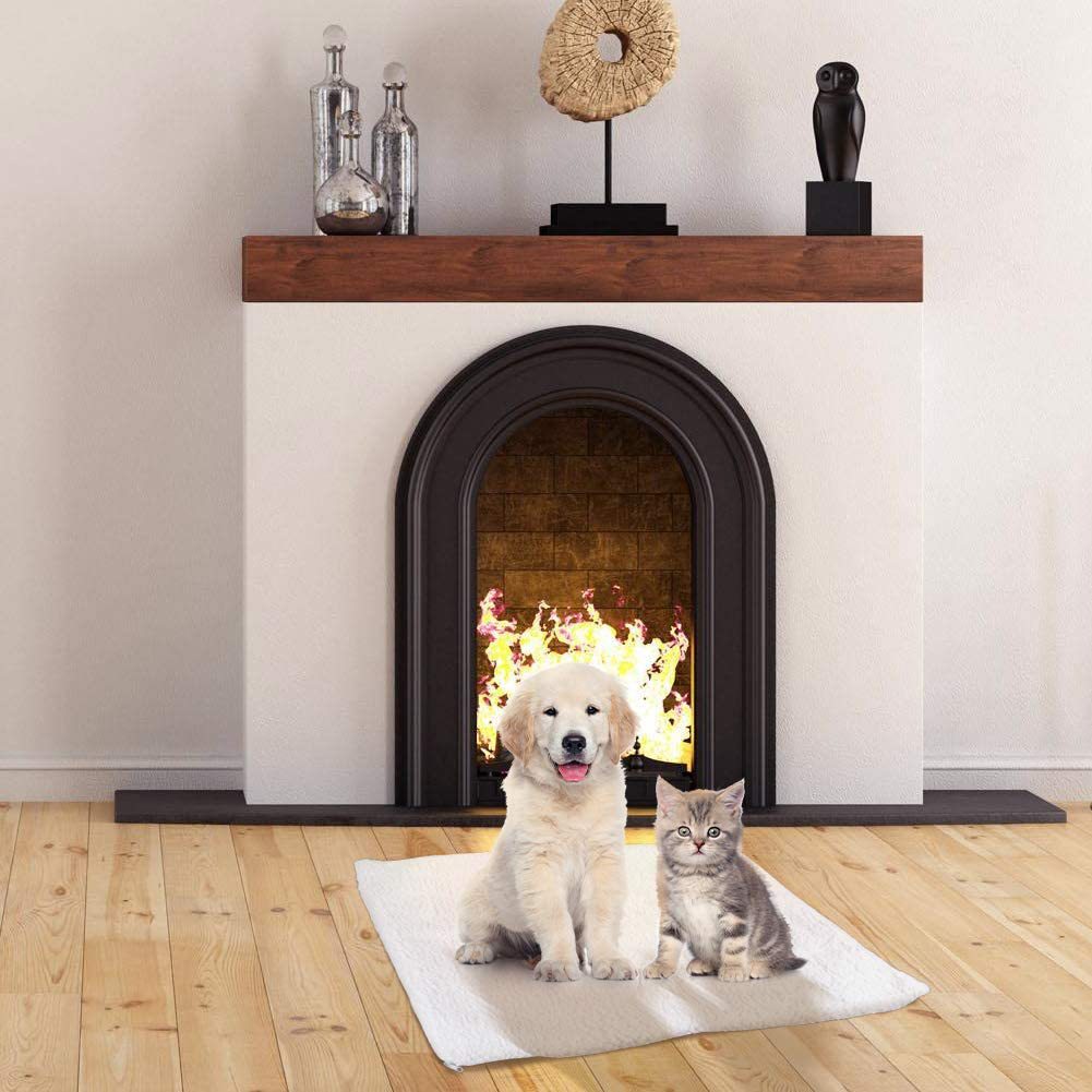 KFX-7366333 Self-Heating Pet Bed Cushion with Berber Fleece, 60x45CM, for Dogs and Cats