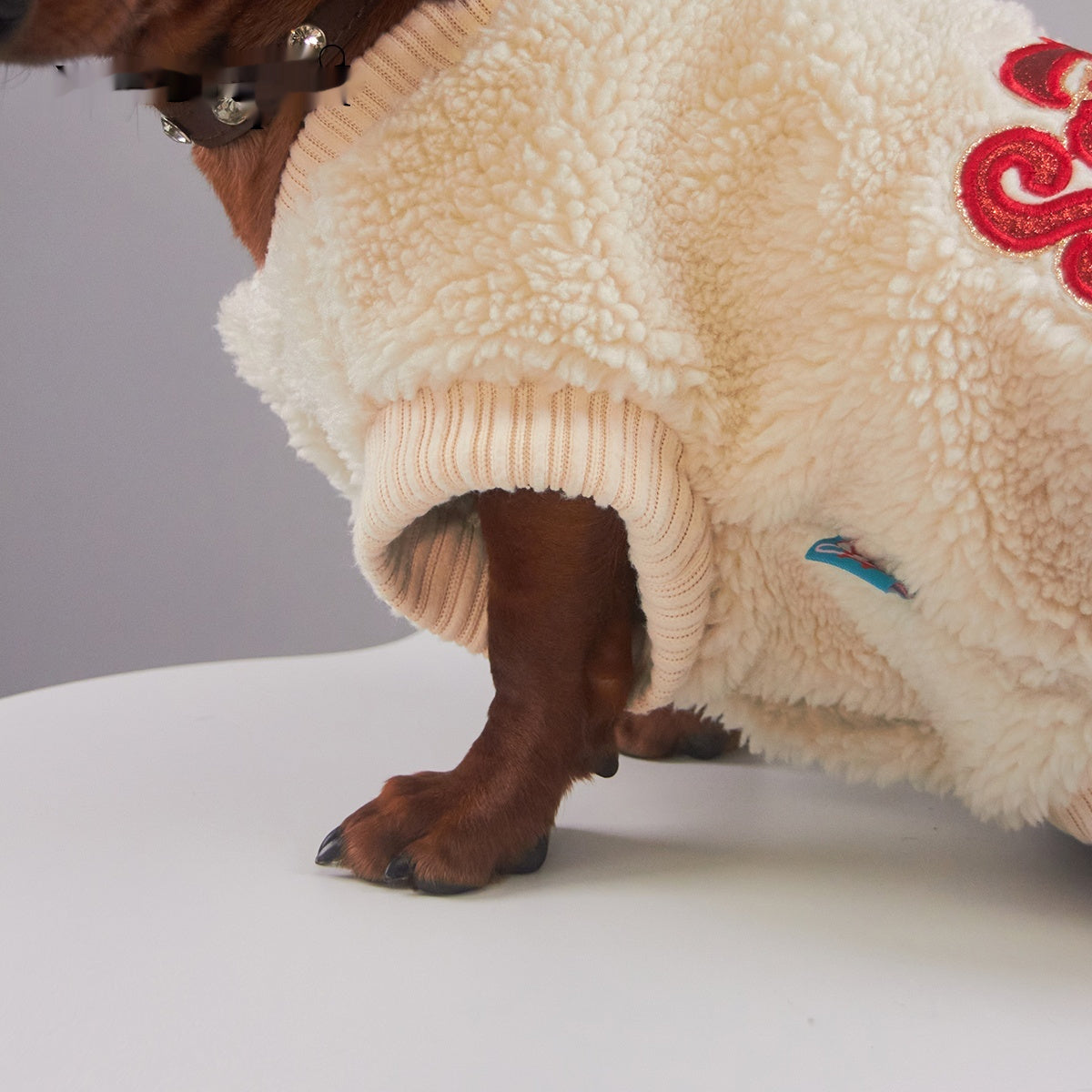 KFX-7366845 Christmas Casual Fuzzy Pet Jacket - Autumn & Winter Wear for Small to Large Pets